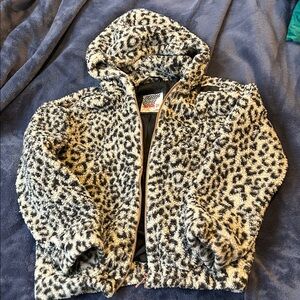 Kensie Girl Black and White Fleece Jacket